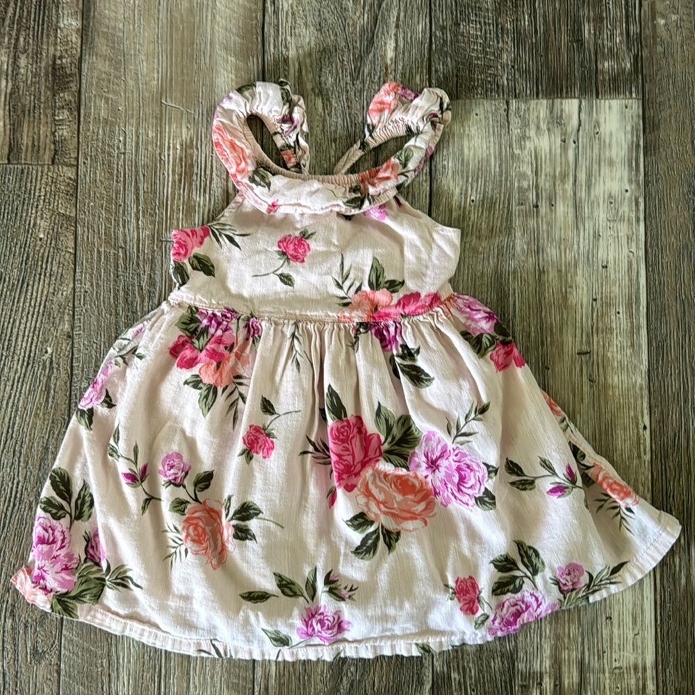 OLD NAVY BEAUTIFUL 🌷 FLORAL TODDLER GIRL DRESS SIZE 3T
